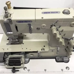 New-Tech 1404-PMD 4 Needle Flatbed Double Chain Stitch Industrial Sewing Machine With Table And Servo Motor | GoldStar Tool