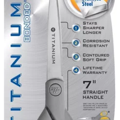 Westcott 7" Straight Titanium Bonded Scissors With Soft Grip Handles | GoldStar Tool