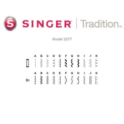 Singer Tradition 2277 Sewing Machine | GoldStar Tool -consew shop 2277 stitch chart 1 attach