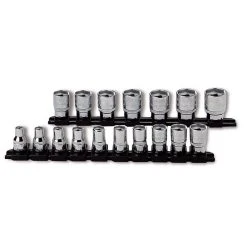 USAG 17 Piece Metric Bihexagonal Socket Set – 3/8″ Drive