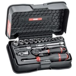 USAG 19 Piece Metric Socket & Ratchet Set – 1/4″ Drive