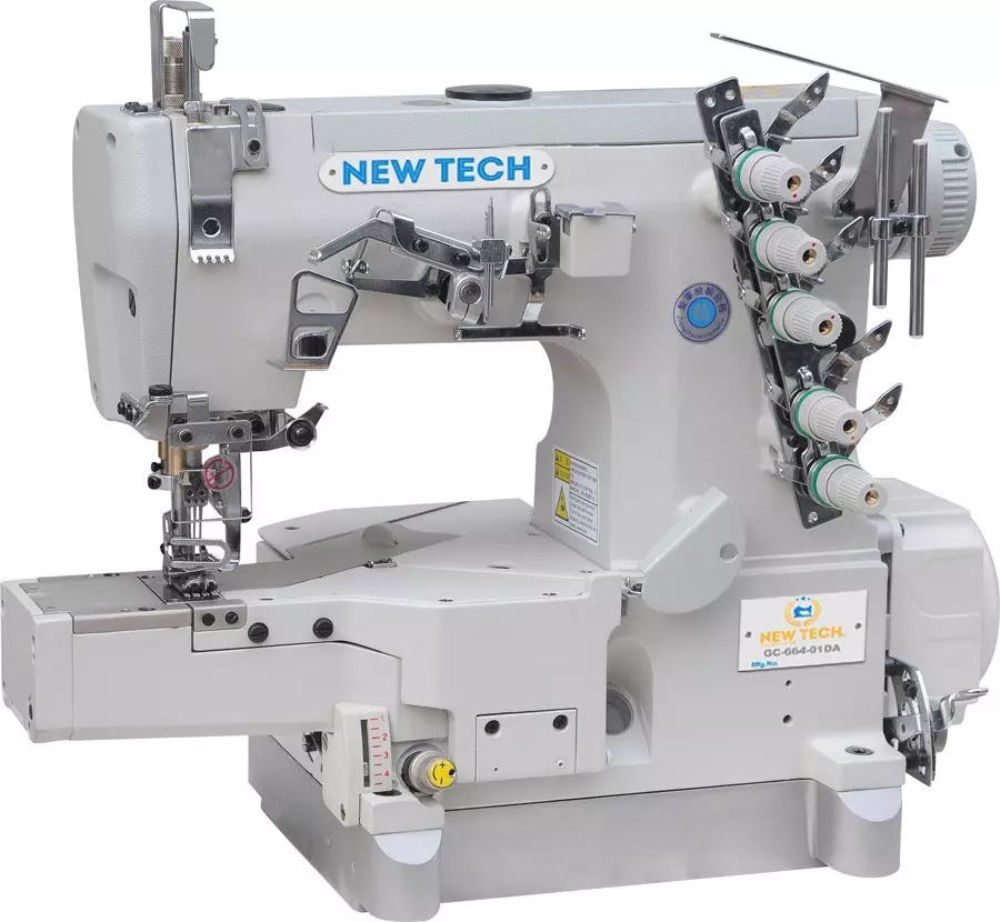 New-Tech GC-664-01DA 3-Needle 5-Thread Cylinder Bed Coverstitch Industrial Sewing Machine With Table And Built-in Direct Drive Servo Motor | GoldStar Tool 3 New-Tech GC-664-01DA 3-Needle 5-Thread Cylinder Bed Coverstitch Industrial Sewing Machine With Table And Built-in Direct Drive Servo Motor | GoldStar Tool