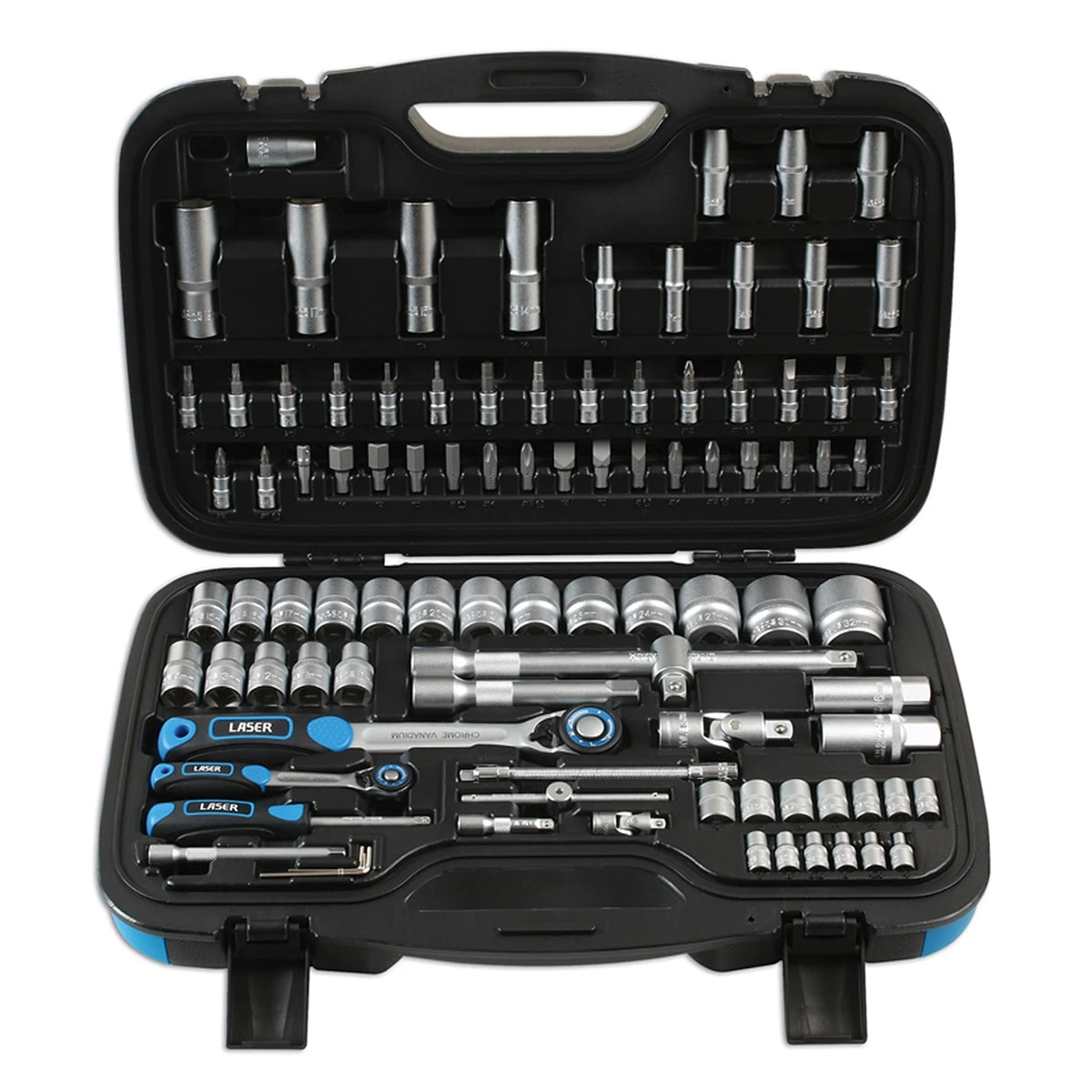Laser Socket Set 1/4″D & 1/2″D (95pc) 3 Laser Socket Set 1/4″D & 1/2″D (95pc)
