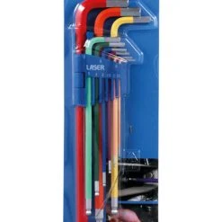 Laser Colour Coded Hex Key Set – Ball End 9pc 17 Laser Colour Coded Hex Key Set – Ball End 9pc -consew shop 7869 Packaging