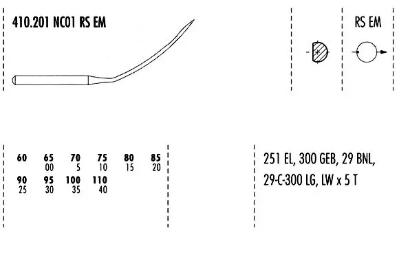 LWX5T 251EL 251LG Industrial BlindStitch Machine Needles | GoldStar Tool 3 LWX5T 251EL 251LG Industrial BlindStitch Machine Needles | GoldStar Tool