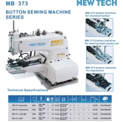 New-Tech MB-373 Chainstitch Button Attaching Sewing Machine | GoldStar Tool