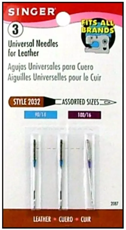 Singer Machine Needle Leather Size 14/16 3pc | GoldStar Tool 3 Singer Machine Needle Leather Size 14/16 3pc | GoldStar Tool