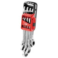 USAG Set Of 8 Reversible Ratchet Combination Wrenches With Locking Ring