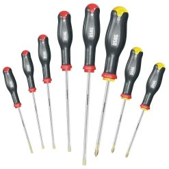 USAG Set Of 8 Screwdrivers For Slot-Head And PHILLIPS® Screws