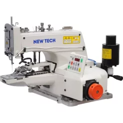 New-Tech GC-1377D​ Chainstitch Button Attaching Industrial Sewing Machine With Table And Built-in Direct Drive Servo Motor | GoldStar Tool
