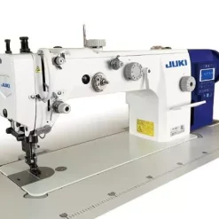 JUKI DU-1481-7 Single Needle Lockstitch Top And Bottom Feed Industrial Machine With Double-capacity Hook With Automatic Thread Trimmer With Table And Built-in Direct Drive Servo Motor | GoldStar Tool -consew shop du1481 7 photo white