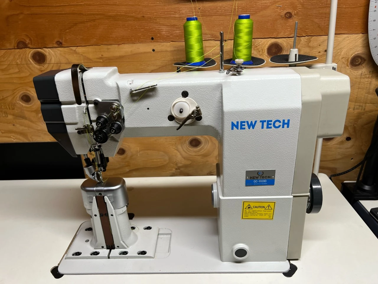 New-Tech GC-9920D High Speed, Post Bed, 2 Needle, Roller Feed, Lockstitch Industrial Sewing Machine With Table And Built-In Direct Drive Servo Motor | GoldStar Tool 3 New-Tech GC-9920D High Speed, Post Bed, 2 Needle, Roller Feed, Lockstitch Industrial Sewing Machine With Table And Built-In Direct Drive Servo Motor | GoldStar Tool