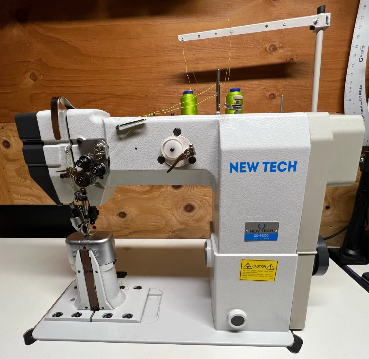 New-Tech GC-9920D High Speed, Post Bed, 2 Needle, Roller Feed, Lockstitch Industrial Sewing Machine With Table And Built-In Direct Drive Servo Motor | GoldStar Tool 4 New-Tech GC-9920D High Speed, Post Bed, 2 Needle, Roller Feed, Lockstitch Industrial Sewing Machine With Table And Built-In Direct Drive Servo Motor | GoldStar Tool - Image 2