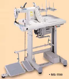 JUKI MS-1190 Feed-Off-The-Arm Double Chain Stitch Industrial Sewing Machine With Table And Servo Motor | GoldStar Tool 4 JUKI MS-1190 Feed-Off-The-Arm Double Chain Stitch Industrial Sewing Machine With Table And Servo Motor | GoldStar Tool - Image 2