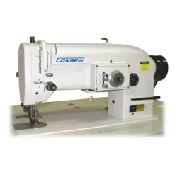 Consew Zig-Zag-1A-1 Single Needle, Drop Feed, Walking Foot, Zig-Zag Lockstitch Industrial Sewing ​Machine With Table And Servo Motor | GoldStar Tool
