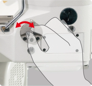 JUKI MS-3580 Series Feed-off-the-Arm 3 Needle Double Chainstitch Industrial Sewing Machine With Table And Motor | GoldStar Tool 8 JUKI MS-3580 Series Feed-off-the-Arm 3 Needle Double Chainstitch Industrial Sewing Machine With Table And Motor | GoldStar Tool - Image 6