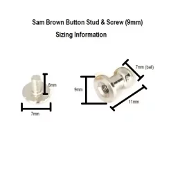 Sam Browne Button Stud And Screw | GoldStar Tool -consew shop sambrownbuttons 9mm