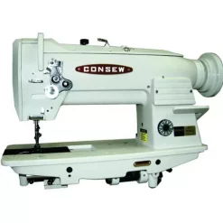 Consew 255RB-3​ Walking Foot Heavy Duty Single Needle Triple Feed Drop Feed Needle Feed And Alternating (Walking) Presser Feet Lockstitch Sewing​ Machine With Table And Servo Motor | GoldStar Tool