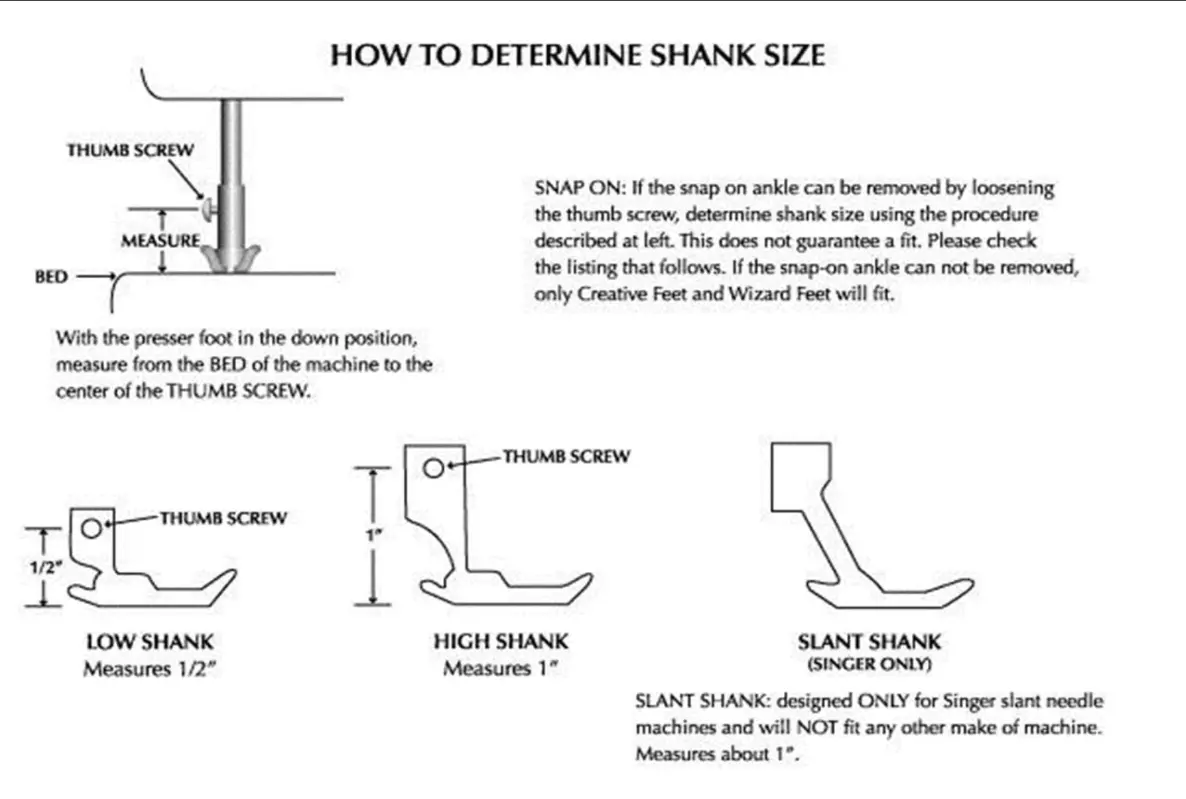 Zig Zag Straight Stitch Presser Foot For Low Shank Sewing Machines #CY-7301L | GoldStar Tool 6 Zig Zag Straight Stitch Presser Foot For Low Shank Sewing Machines #CY-7301L | GoldStar Tool - Image 4