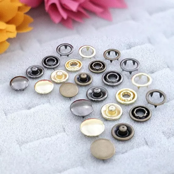 Metal Prong Ring Snaps With Button Cover | GoldStar Tool 4 Metal Prong Ring Snaps With Button Cover | GoldStar Tool - Image 2