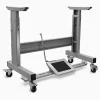 Adjustable T-Leg With Locking Caster Wheels Table Frame | GoldStar Tool -consew shop t legs