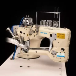 New-Tech GC-62GD 4 Needle 6 Thread Flat Seamer​ ​Feed-Off-The-Arm Top And Bottom Cover Stitch With Vacuum System Industrial Sewing Machine With Table And Built-in Direct Drive Servo Motor | GoldStar Tool